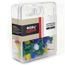 Alfinetes Taça Coloridos Easy Office - 50 Unidades