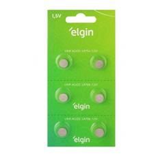 Cartela Bateria Alcalina 1.5V LR41, LR736 AG3 Elgin - 10 Unidades