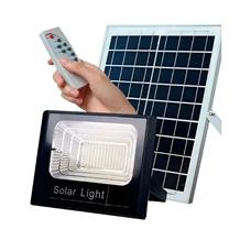Refletor Holofote Ultra Led Solar 50W + Placa Solar ZEM