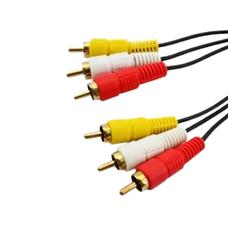 Cabo Áudio e Vídeo 3 RCA Macho x 3 RCA Macho 10m