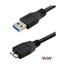 Cabo HD Externo USB 3.0 Macho x Micro USB B 50cm - Preto