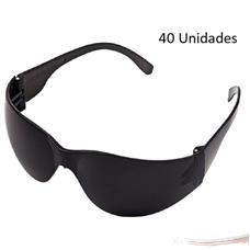Kit 40 óculos Proteção Segurança Epi Croma Fumê Promoção - UN / 40