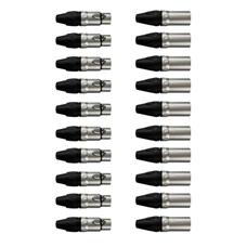 Kit Conectores Xlr 1003 1013 20un (10 Machos/10 Femeas) Wireconex