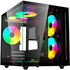 Gabinete Gamer C3Tech Aquarius MT-G810 Sem Fans Preto