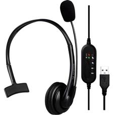 Headset Office Fortrek FK 731A USB Preto