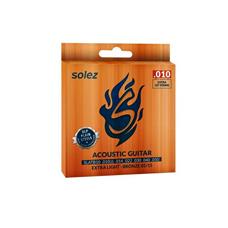 Jogo De Cordas P/violão Bronze 85/15 Solez 0.010'/0.050' Slatb10
