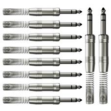 Kit 10 Conectores P10 Stereo Metal Com Mola Wc 244 Wireconex