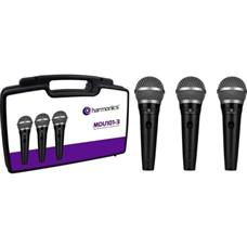 Kit de Microfone Harmonics MDU101 Com 3 Microfones Dinâmico Cardióide