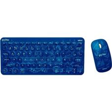 Kit Teclado e Mouse Sem Fio Letron Harry Potter Azul