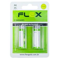 Pilha Aa Alcalina Cartela Com 2 Unidades Flex