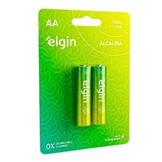 Pilha Alcalina Aa2 Elgin Cartela Com 02 Unidades