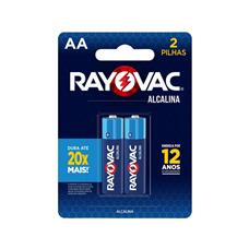 Pilha Alcalina Aa2 Rayovac Cartela Com 02 Unidades