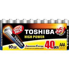 Pilha Alcalina AAA 1,5V LR03GCP (C/40 Pilhas) Toshiba