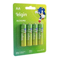 Pilha Alcalina Aa4 Elgin Cartela Com 04 Unidades