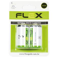 Pilha C Comum Cartela Com 2 Unidades Flex