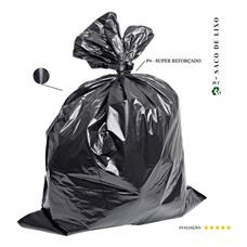 Saco De Lixo 100 Litros- P9- Super Reforçado - 100 Unidades
