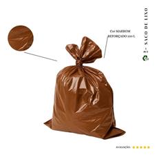 Saco De Lixo 100l Reforçado Marrom 20 Und
