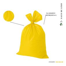 Saco De Lixo 40l Reforçado Amarelo 50 Und