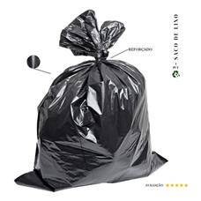 Saco De Lixo 300 Litros Reforçado Preto - 100 Unidades