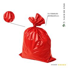 Saco De Lixo 60l Reforçado Vermelho 100 Und