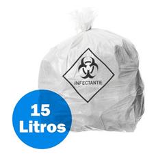 Saco De Lixo Infectante 15 Litros Reforçado - 100 Unidades