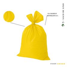 Saco De Lixo 60l Reforçado Amarelo 50 Und