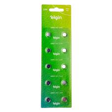 10 Baterias Alcalinas Lr621 Ag1 Elgin