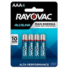 4 Pilhas Alcalinas Aaa Rayovac