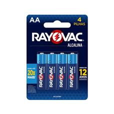 4 Pilhas Alcalinas Aa Rayovac