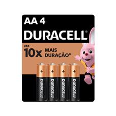 4 Pilhas Alcalinas Aa Duracell