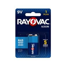 Bateria Alcalina 9v Rayovac Cartela Com 01 Unidade