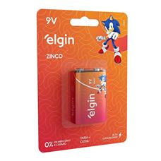 Bateria Zinco 9v Elgin Cartela Com 01 Unidade