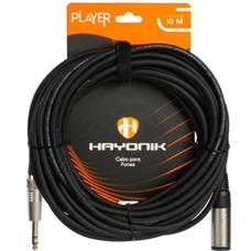 Cabo Extensor Hayonik Player P10 Fêmea x P10 Macho 10m Preto