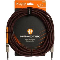 Cabo Para Instrumento Têxtil Hayonik Player P10 5m Marrom