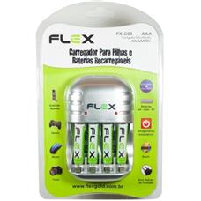 Carregador de Pilhas AA/AAA/9V FXC03AAA Bivolt Flex