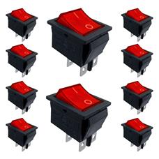Chave Kcd4 4 Terminais Vermelha 15a 250vac Storm (10 Un)