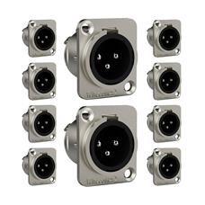 Conector  Xlr Macho Wc 1033 10 Unidades Painel Wireconex