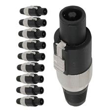 Conector Speakon 4 Polos Metal Storm 10 Unidades
