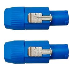 Conector Para Cabo Fêmea P/ac - Corpo Azul Wc 3 Fca Wireconex 02 Unidades