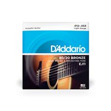 Cordas Para Violão Aço D Addario Bronze 80/20 Ej11 012' 053'
