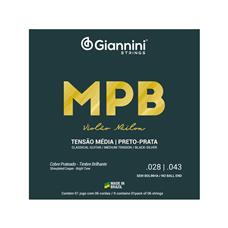 Encordoamento Giannini P/violão Nylon Preto/prata Genwbs