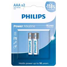2 Pilhas Alcalinas Aaa Philips