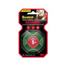 Fita Dupla Face Scotch Fixa Forte Fixação Extrema até 5kgs 24mm x 2m 3M 