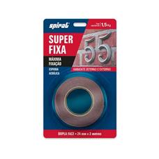 Fita Dupla Face Super Fixa Máxima Fixação Espuma Acrílica até 1,5kg 24mm x 2m Spiral